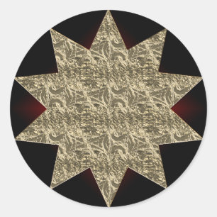 Gold Starburst Sticker