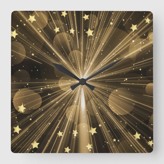 Gold Starburst wall clock (Front)
