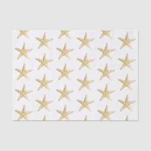 Gold Starfish Beach Coastal Theme Tissue Paper