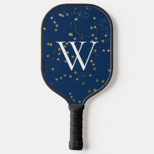 Gold Starry Night Novelty Pickleball Paddle