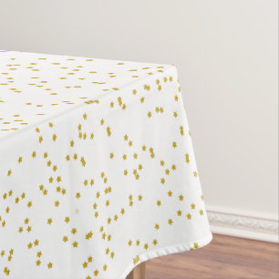 Gold Stars All-Over Print Minimalist Holiday Tablecloth