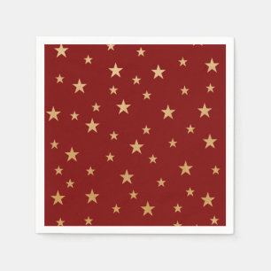 Gold Stars and red Napkin