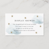 Gold Stars & Blue Clouds Display Shower 