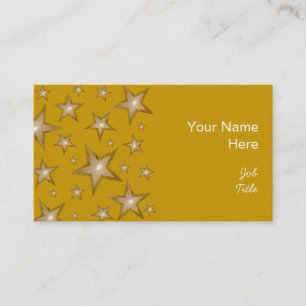 Gold Stars business card side gold