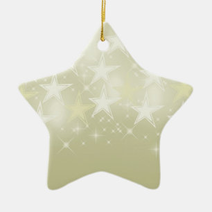 Gold Stars Ceramic Tree Decoration