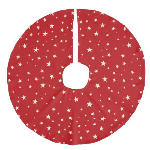 Gold Stars Design Christmas Tree Skirt
