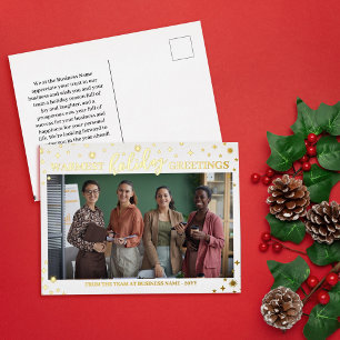 Gold Stars Flares Warmest Holiday Greetings