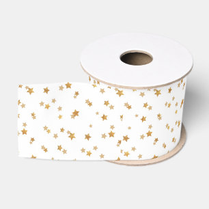 Gold Stars Grosgrain Ribbon