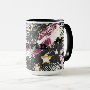 Gold stars grunge abstract stylish urban modern mug