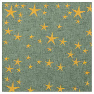 gold stars in green fabric