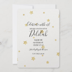 Gold Stars Invitation