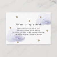 Gold Stars Lavender Clouds Please Bring a Book