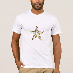 Gold stars modern pattern cool white T-Shirt