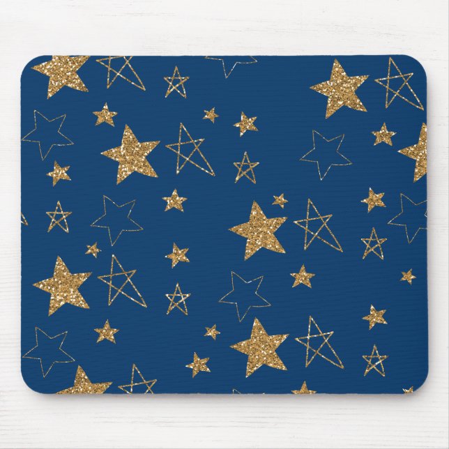 Gold Stars Mouse Pad (Front)