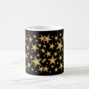 Gold Stars mug black