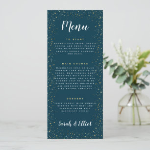 Gold Stars Navy Flat Menu