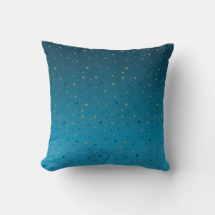 Gold stars on blue. cushion
