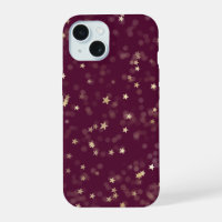 Gold Stars On Maroon