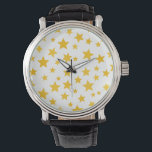 gold stars on white background watch<br><div class="desc">gold stars on white background</div>