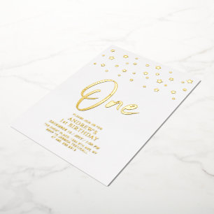 Gold Stars   One 1st Birthday Party