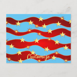 Gold Stars Patriotic Sky Thunder_Cove  Postcard