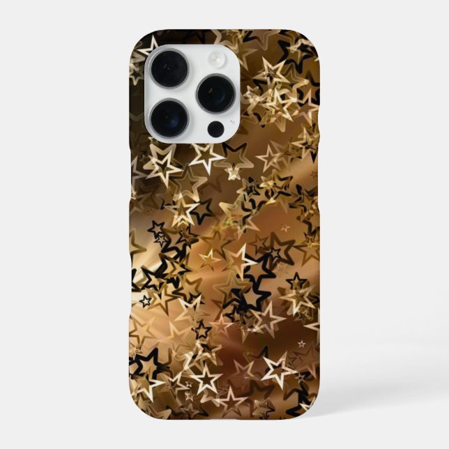 Gold Stars Pattern iPhone Case (Back)