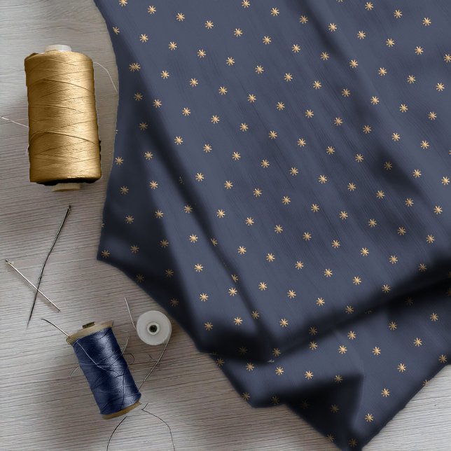 Gold Stars Pattern Navy Blue ID497 Fabric (Creator Uploaded)