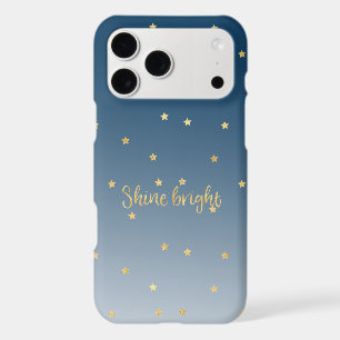 Gold Stars Shine Bright Blue Ombre