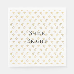 Gold Stars Shine Bright Napkin