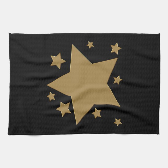 Gold Stars Tea Towel (Horizontal)