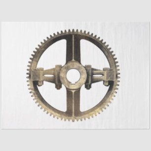 Gold SteamPunk Series Design 26 Tissue Paper