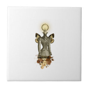 Gold SteamPunk Series Design 3 Ceramic Tile