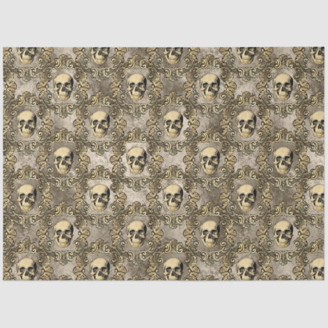 Gold SteamPunk Series Design 6 Tissue Paper (Front)