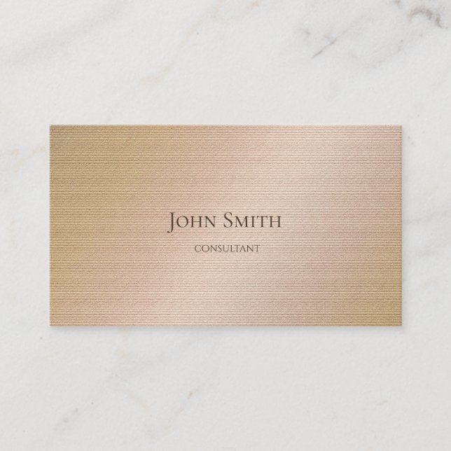 Gold Steel Metal Business Card (Front)