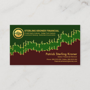 Gold Stock Forex Graph Financial Consultant Business Card