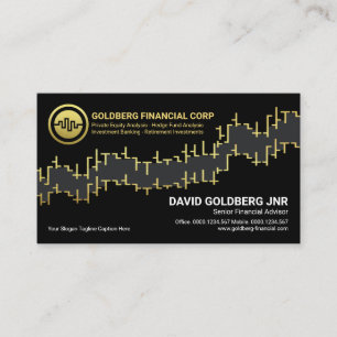 Gold Stock Forex Graph Financial Consultant Business Card