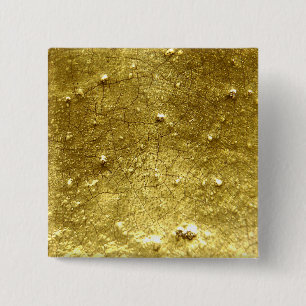 Gold stone 15 cm square badge