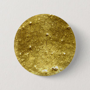 Gold stone 6 cm round badge