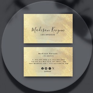 Gold Stone Glitter  Texture Business Card