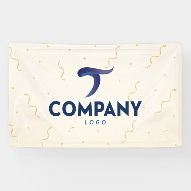 Gold Streamer Custom Company Banner (Horizontal)