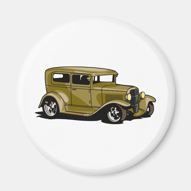 Gold Street Rod Magnet (Front)