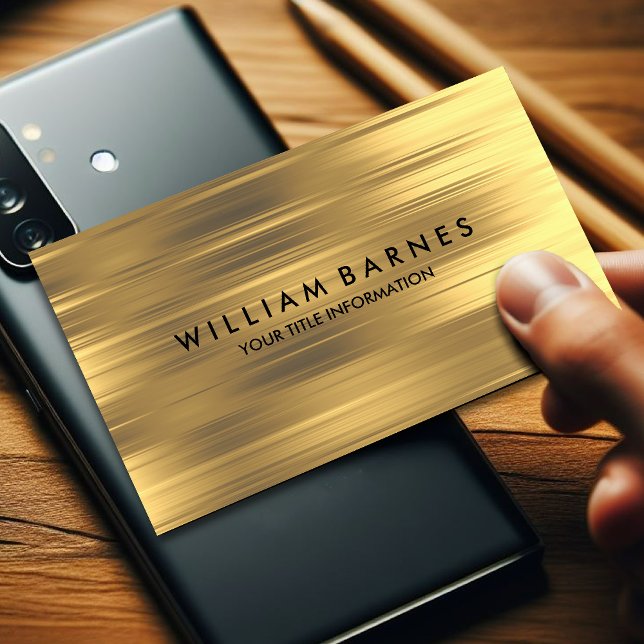 Gold Stripe Business Card (Creator Uploaded)
