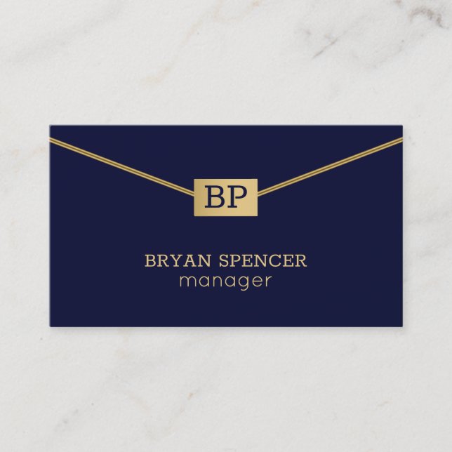 Gold Stripe Business Card (Front)