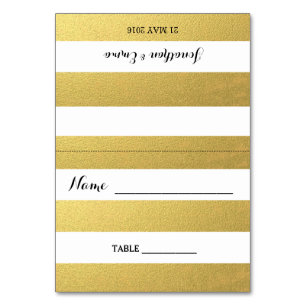 Gold Stripe Escort Cards