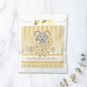 Gold Stripe Koala Baby Shower / Kids Birthday Favour Bag