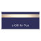 Gold Stripe Navy Blue Gift Certificate