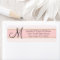 Gold Stripe Pink Monogram Initials and Name Labels