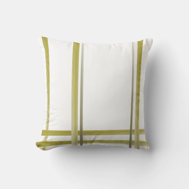 Gold Stripe Throw Pillow (Front)