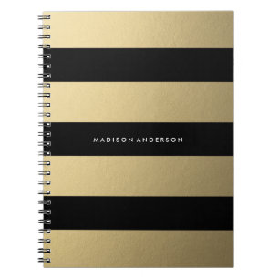 Gold Striped   Notebook