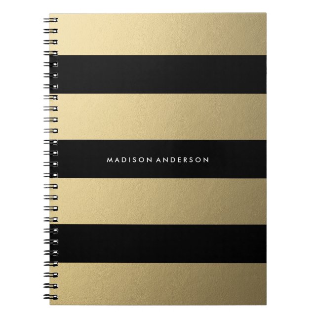 Gold Striped | Notebook (Front)